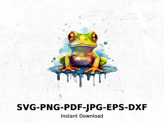 Whimsical Frog Design - Instant Download, Editable and Multi-Format Graphic Collection